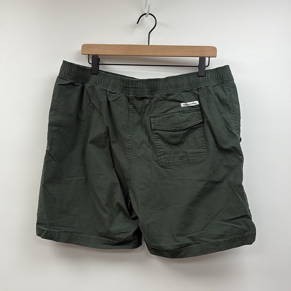 NWOT Men's Banks Journal Twill Elastic Waist Shorts Olive Green 38"x6" - Picture 4 of 7